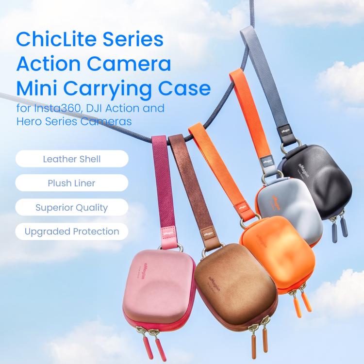 AMagisn ChicLite Series Action Camera Mini Carrying Case For Insta360, DJI Osmo Action & GoPro Hero(Brown) - Image 4