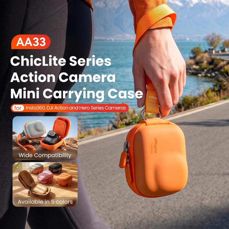 AMagisn ChicLite Series Action Camera Mini Carrying Case For Insta360, DJI Osmo Action & GoPro Hero(Orange) - Image 3