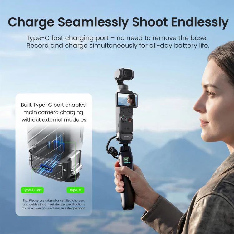 aMagisn Dual-Interface Quick Release Mount for DJI Pocket 4 / 3 Standard Mount - Image 3