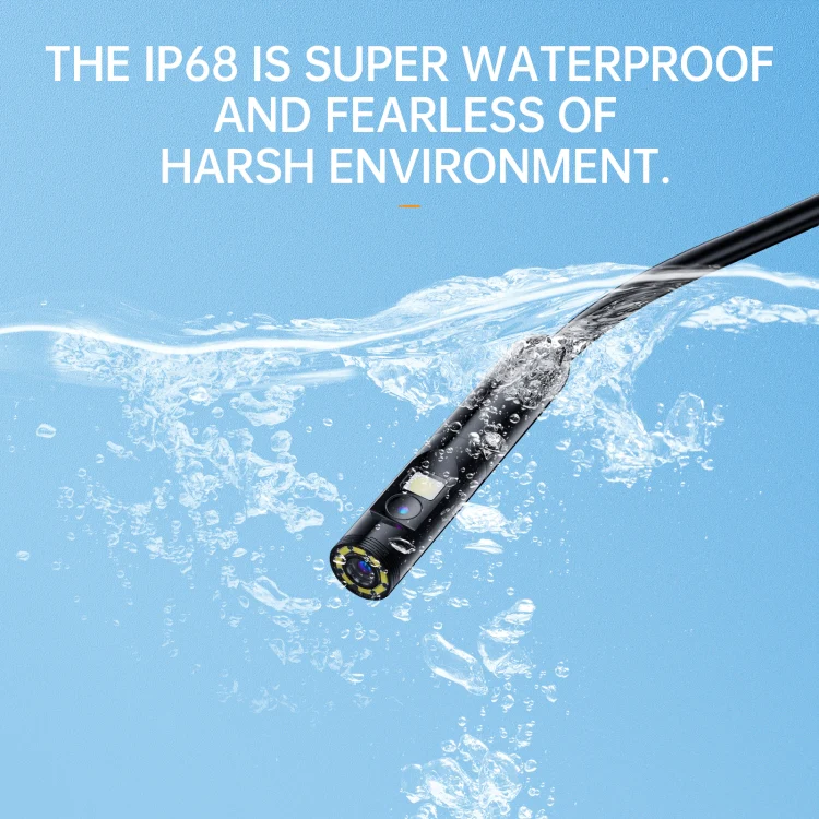 AN112 8mm Double Lenses HD Industry Endoscope Type-C + Micro USB + 8 Pin Connection, Length:10m Soft Tube - Image 4