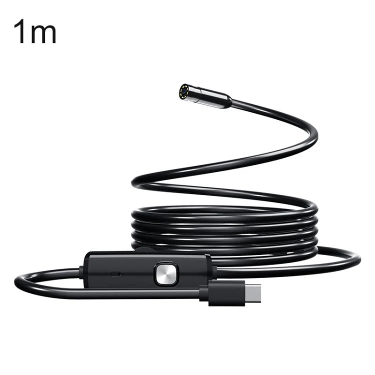 AN112T Type-C IP67 8LEDs 8mm Industry Digital Endoscope, Cable Length:1m Hard Cable