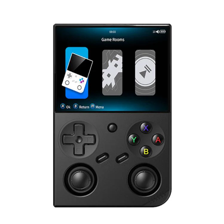 ANBERNIC RG 35XXPro Retro Handheld Console 3.5-Inch Screen Linux 64-Bit Pocket Gaming Device 64G+128G(Black)