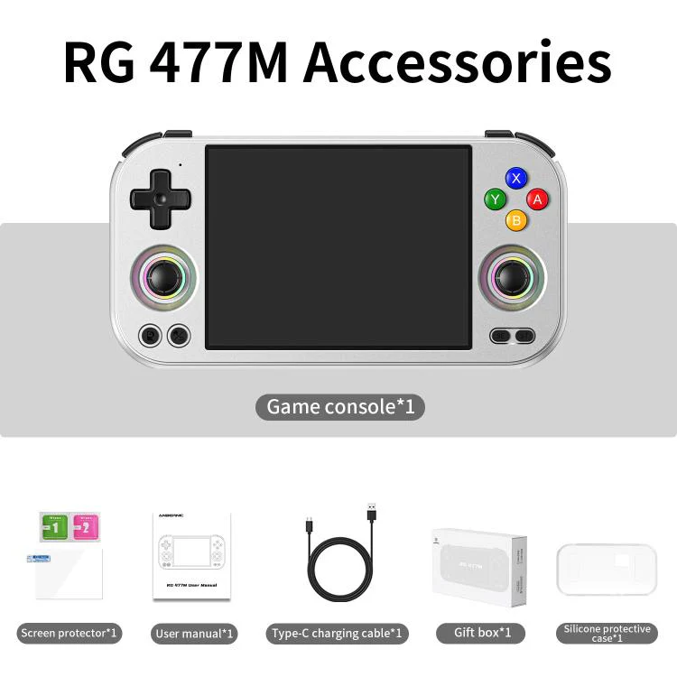 ANBERNIC RG 477M Android 14 Handheld Game Console With Aluminum Alloy Body, 4.7-Inch LTPS In-Cell Touch Screen, 3D Hall Joystick & Self-Developed AI Assistant 128G(Black) - Image 11