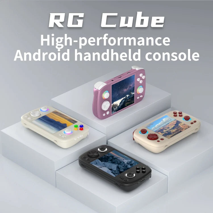 ANBERNIC RG Cube Retro Handheld Game Console With 3.95 Inch Screen T820 CPU Android 13 RGB Light 8+128G(Beige) - Image 2