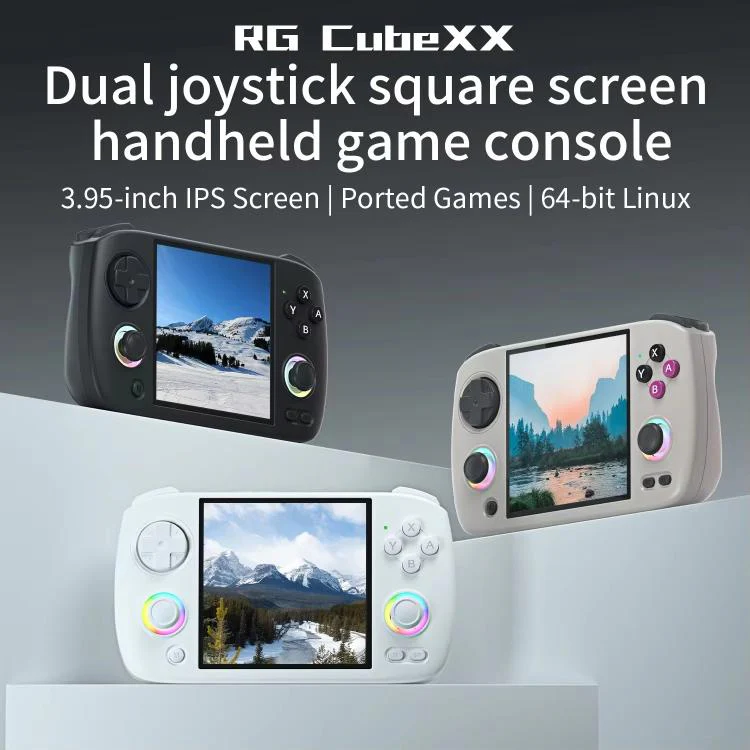 ANBERNIC RG CubeXX 3.95-Inch IPS Screen Handheld Game Console Supports WiFi Bluetooth, Linux 64-Bit 32G+128G(Gray) - Image 2