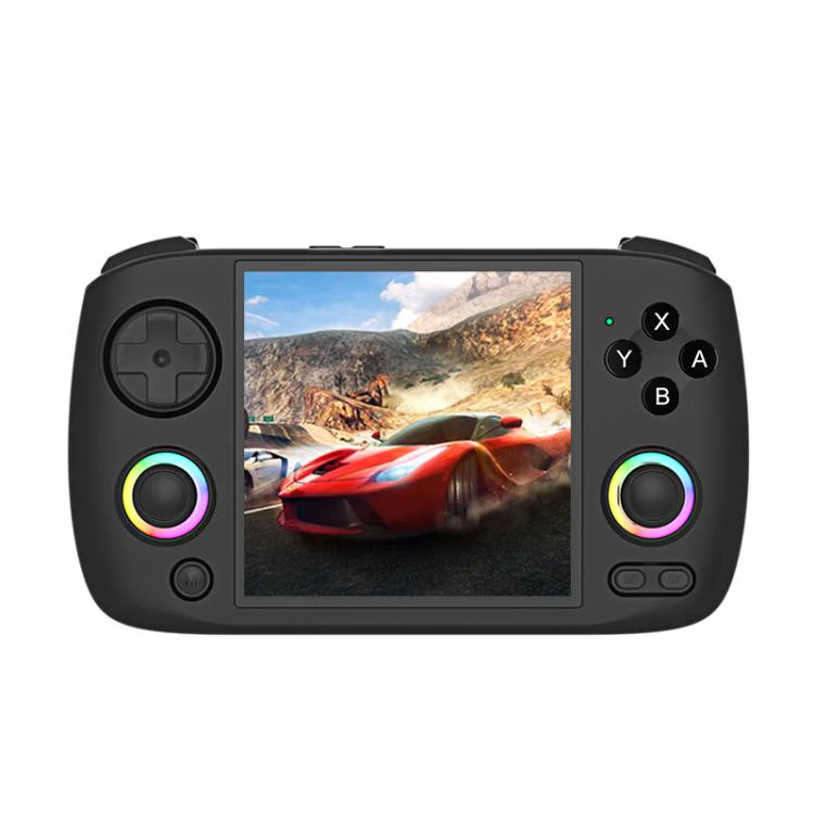ANBERNIC RG CubeXX 3.95-Inch IPS Screen Handheld Game Console Supports WiFi Bluetooth, Linux 64-Bit 32G+64G(Black)
