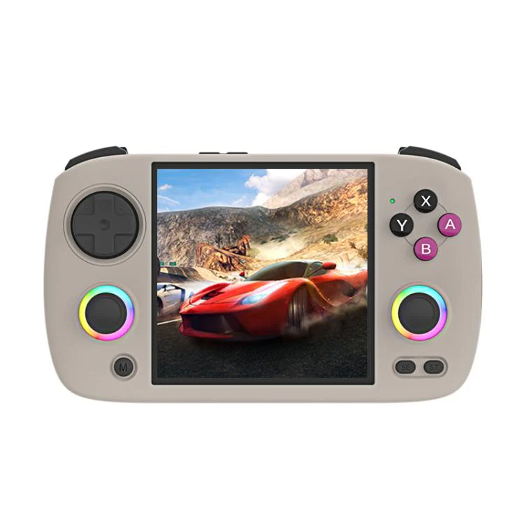 ANBERNIC RG CubeXX 3.95-Inch IPS Screen Handheld Game Console Supports WiFi Bluetooth, Linux 64-Bit 32G+64G(Gray)