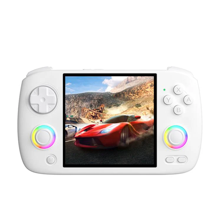 ANBERNIC RG CubeXX 3.95-Inch IPS Screen Handheld Game Console Supports WiFi Bluetooth, Linux 64-Bit 32G+64G(White)