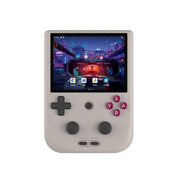 ANBERNIC RG405V 4+128G 7000+ Games Handheld Game Console 4-Inch IPS Screen Android 12 System T618 64-Bit Game Player(Retro Gray)