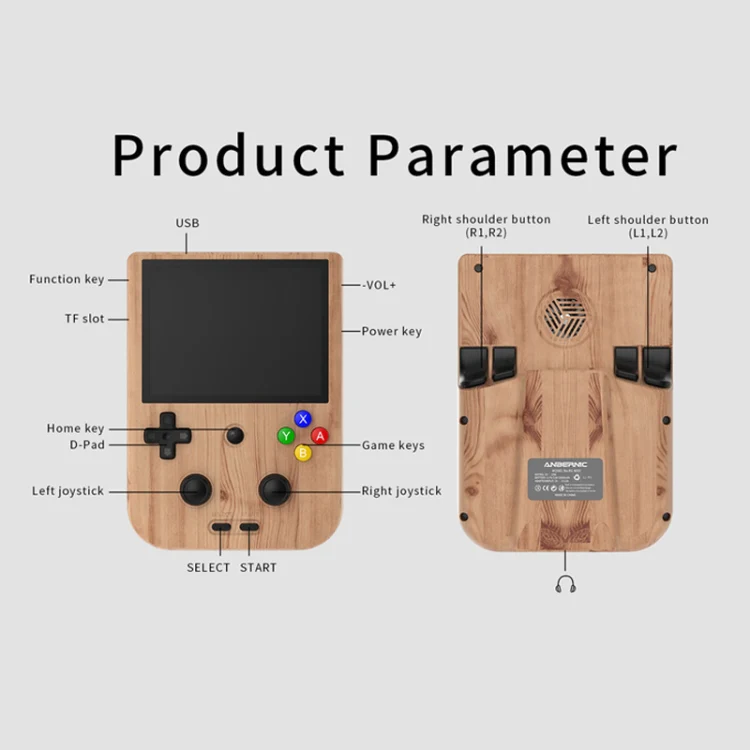 ANBERNIC RG405V 4+128G 7000+ Games Handheld Game Console 4-Inch IPS Screen Android 12 System T618 64-Bit Game Player(Wood Grain) - Image 12