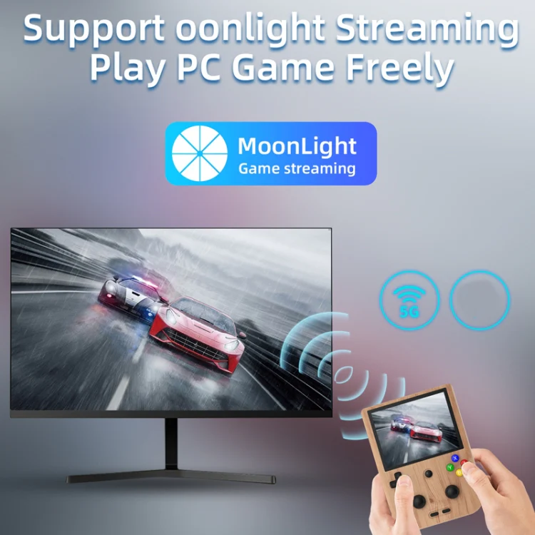 ANBERNIC RG405V 4+256G 10000 Games Handheld Game Console 4-Inch IPS Screen Android 12 System T618 64-Bit Game Player(Wood Grain) - Image 8