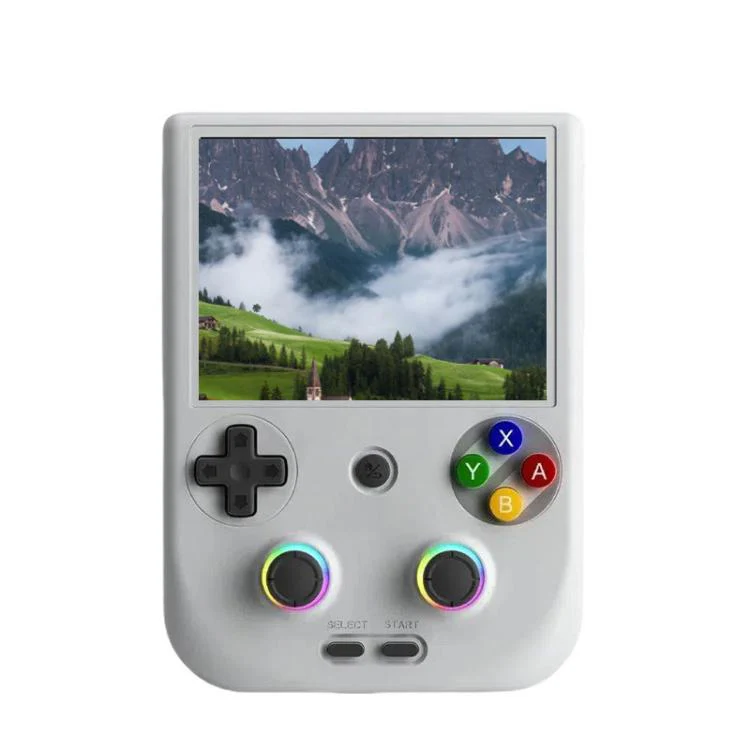 ANBERNIC RG406V 4 inch IPS Multi-Touch Portable Retro Gaming Console, Memory: 128G(Gray)