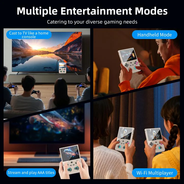 ANBERNIC RG477V 4.7-Inch 120Hz Vertical Handheld Console Dimensity 8300 Chipset, Android 14, RGB Lighting & Gyroscope Built In 12G+256GB+128G SD Card(Gray) - Image 9