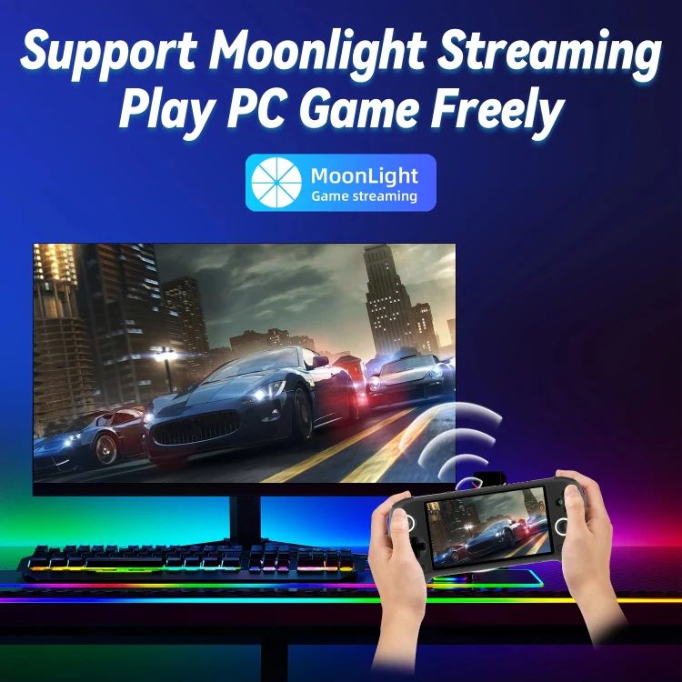 ANBERNIC RG556 Handheld Game Console Android 13 System 5.48-Inch AMOLED Screen WIFI Bluetooth Game Player 128GB+256GB(Black) - Image 6