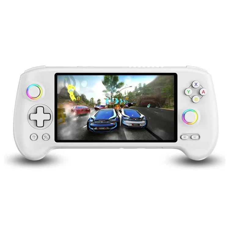 ANBERNIC RG557 Handheld Game Console 5.48-Inch AMOLED Screen Android 14 Video Game Player 12+256G(White)