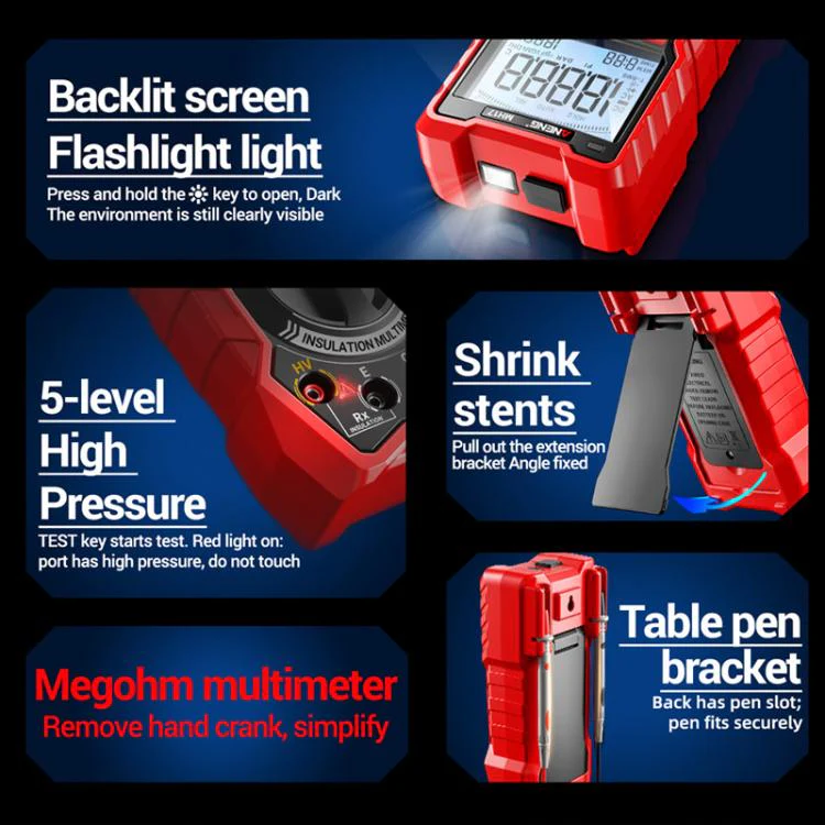 ANENG 1000V Insulation Resistance Tester Digital Megohmmeter(MH17) - Image 3