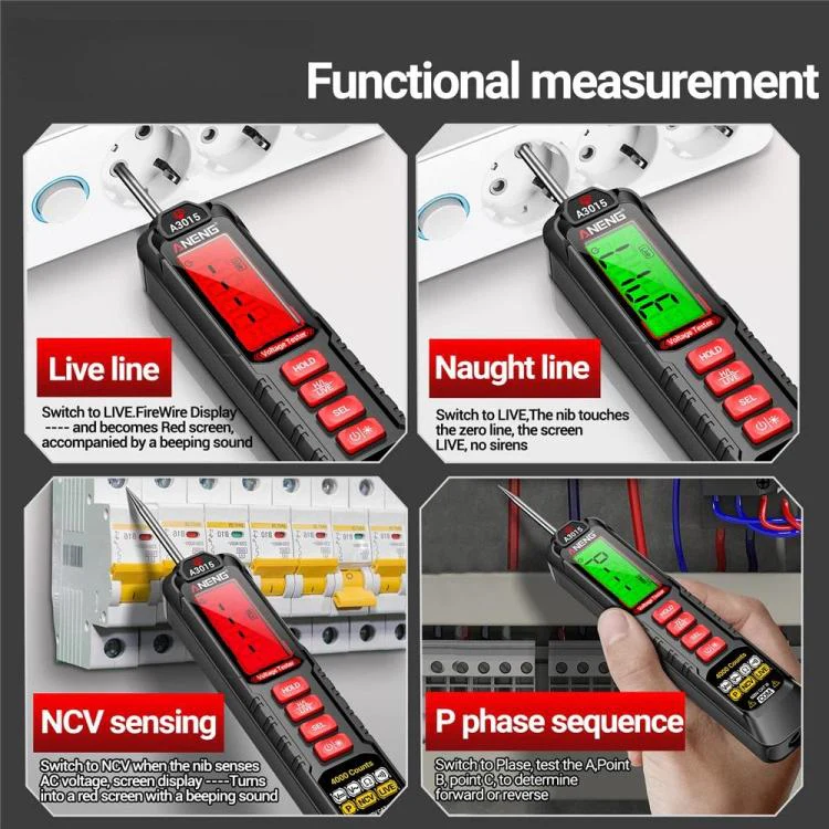 ANENG Digital Intelligent Car Repair Pen Multimeter, Model: A3015 Battery - Image 12