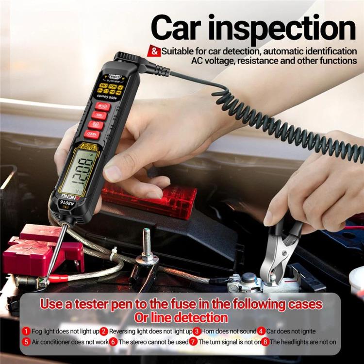 ANENG Digital Intelligent Car Repair Pen Multimeter, Model: A3016 Lithium Battery - Image 4