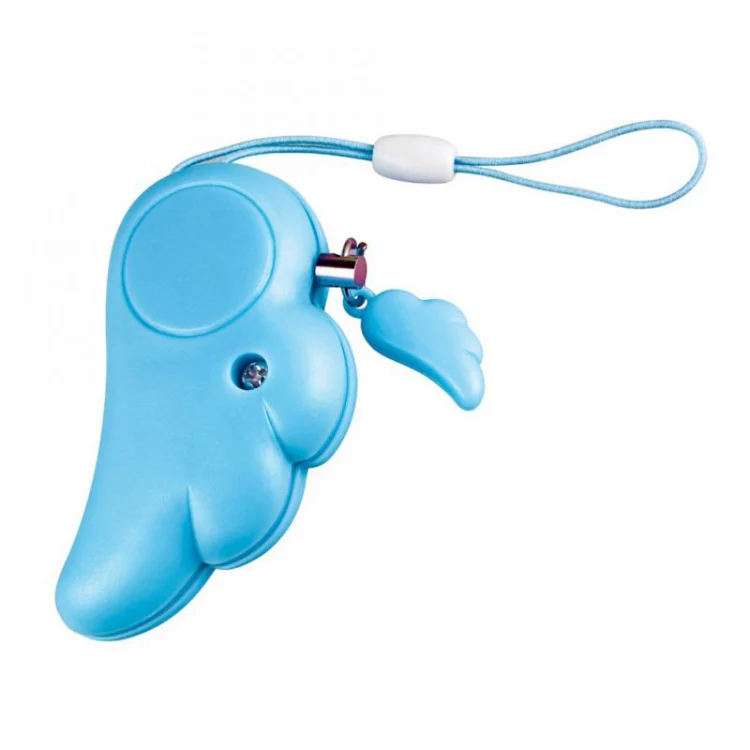 Angel Wing Anti-rape Device Personal Alarm, Self-defense Defend Wolf, Mini Alarm with 90dB Alarm Sound for Girl and Kids (Blue) - Image 3
