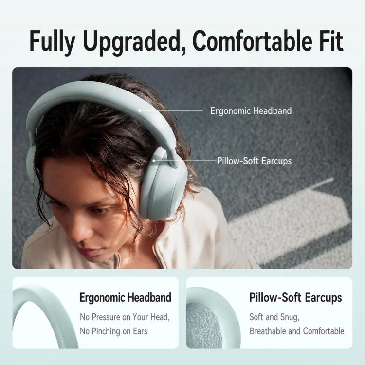 ANKER Soundcore D1402 Space 2 Wireless Over-Ear Noise Reduction Bluetooth Headphones(Green) - Image 3