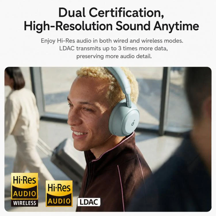ANKER Soundcore D1402 Space 2 Wireless Over-Ear Noise Reduction Bluetooth Headphones(White) - Image 7