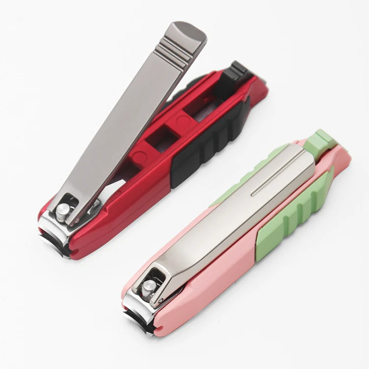 Anti-splash Nail Clippers Multifunctional Mobile Phone Holder Nail Clippers,Style: Red Suit - Image 2
