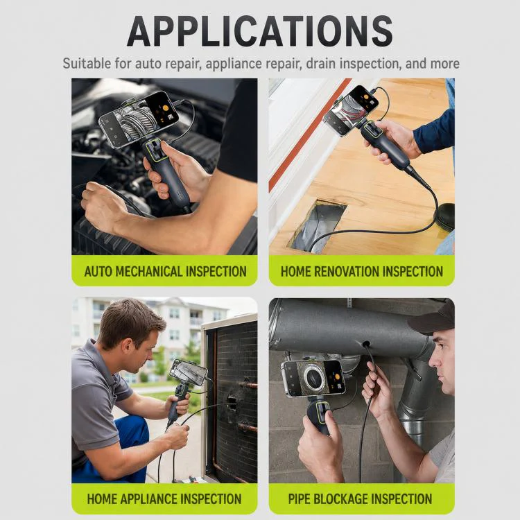 ANYKIT AD100 360-Degree Rotatable Industrial Endoscope IP67 Waterproof HD Auto Repair Borescope, Spec: 5.5mm Single Lens/1.2m - Image 9