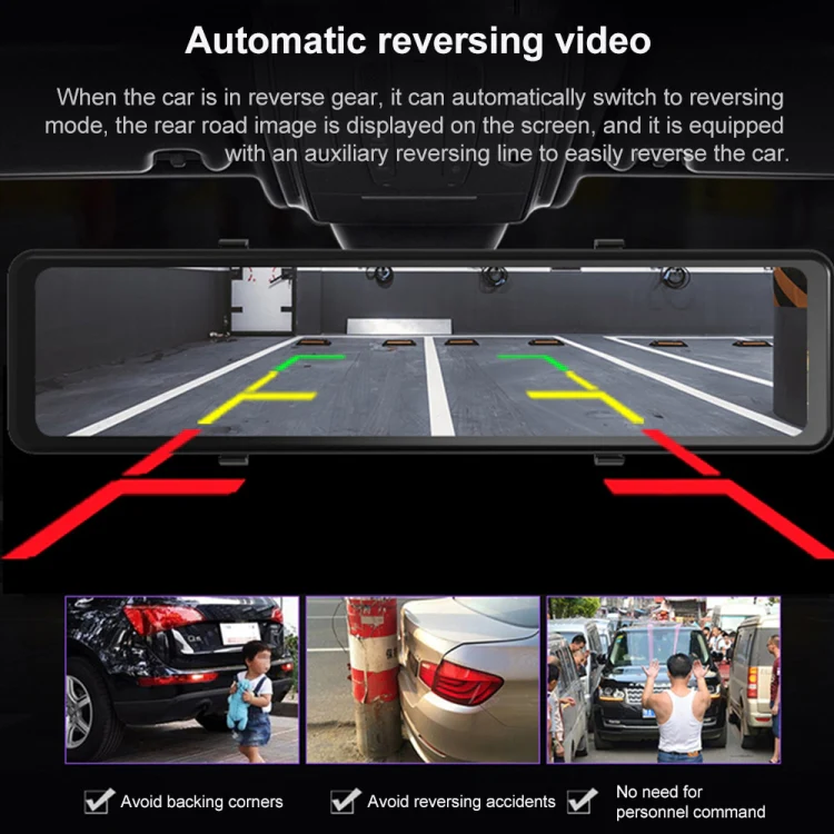 Anytek T300 Ultra HD 1080P 10.88 inch IPS Touch Screen Car DVR Driving Recorder - Image 6
