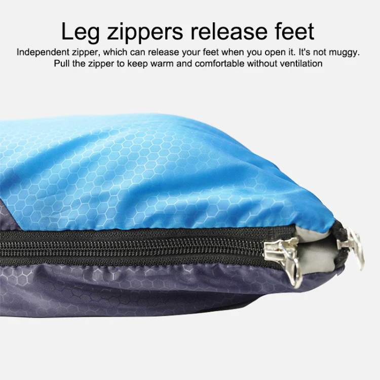 AOTU AT6101 1.3kg Outdoor Camping Stitchable Envelope Warm Sleeping Bag(Navy Blue) - Image 5