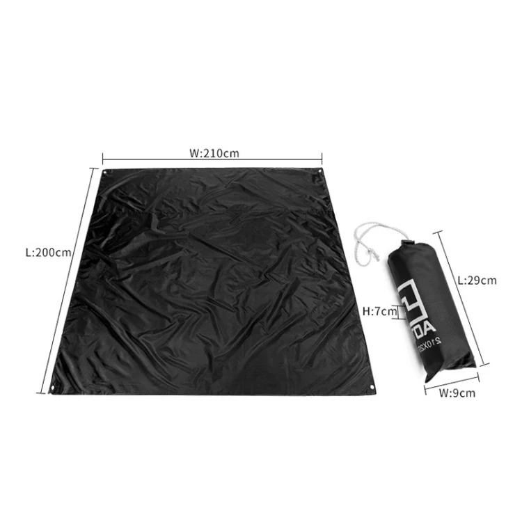 AOTU AT6212 Oxford Cloth Outdoor Camping Picnic Mat, Size: 210 x 200cm (Black) - Image 2