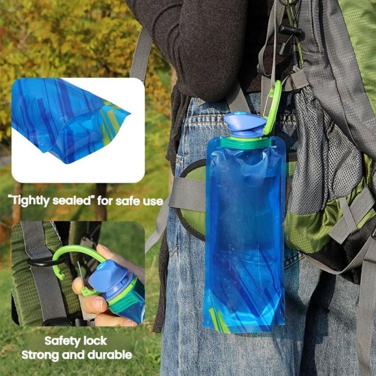 AOTU AT6601 Food Grade Soft 700ml Drinking Bag Outdoor Sports Portable Foldable Water Bag(Blue) - Image 10