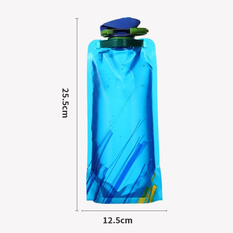 AOTU AT6601 Food Grade Soft 700ml Drinking Bag Outdoor Sports Portable Foldable Water Bag(Blue) - Image 3