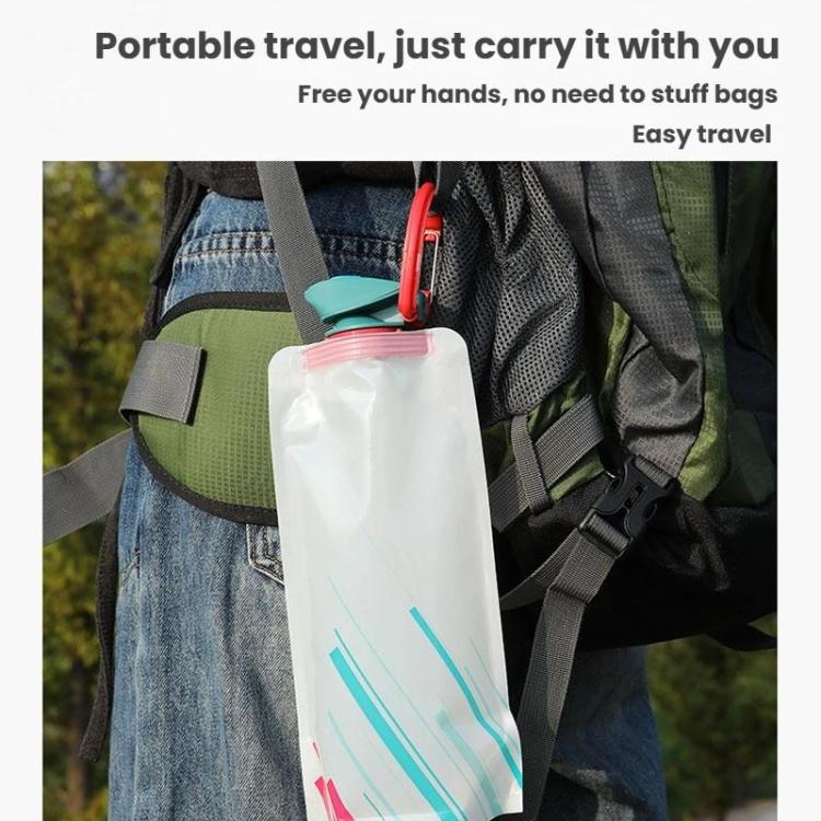 AOTU AT6601 Food Grade Soft 700ml Drinking Bag Outdoor Sports Portable Foldable Water Bag(White) - Image 5