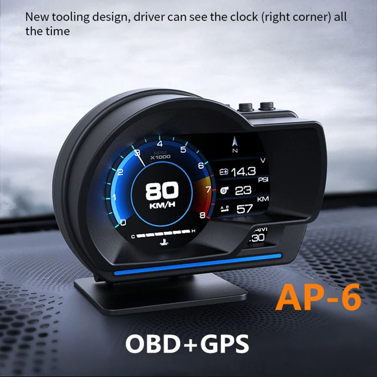 AP-6 Car HUD Head-up Display OBD GPS Driving Computer Code Table - Image 2