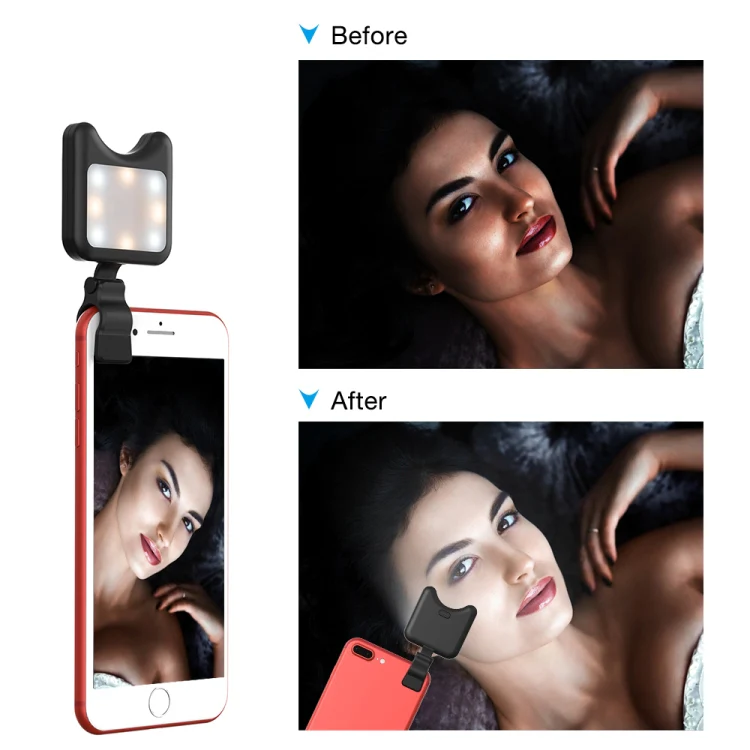 APEXEL APL-FL01 Universal Phone Camera Lens Selfie LED Fill Light with Clip, For iPhone, Samsung, Huawei, Xiaomi, HTC and Other Smartphones(Black) - Image 10