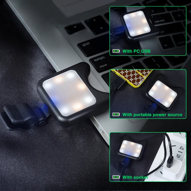 APEXEL APL-FL01 Universal Phone Camera Lens Selfie LED Fill Light with Clip, For iPhone, Samsung, Huawei, Xiaomi, HTC and Other Smartphones(Black) - Image 8