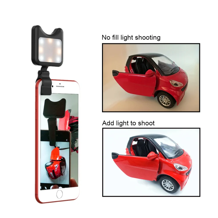 APEXEL APL-FL01 Universal Phone Camera Lens Selfie LED Fill Light with Clip, For iPhone, Samsung, Huawei, Xiaomi, HTC and Other Smartphones(Black) - Image 9