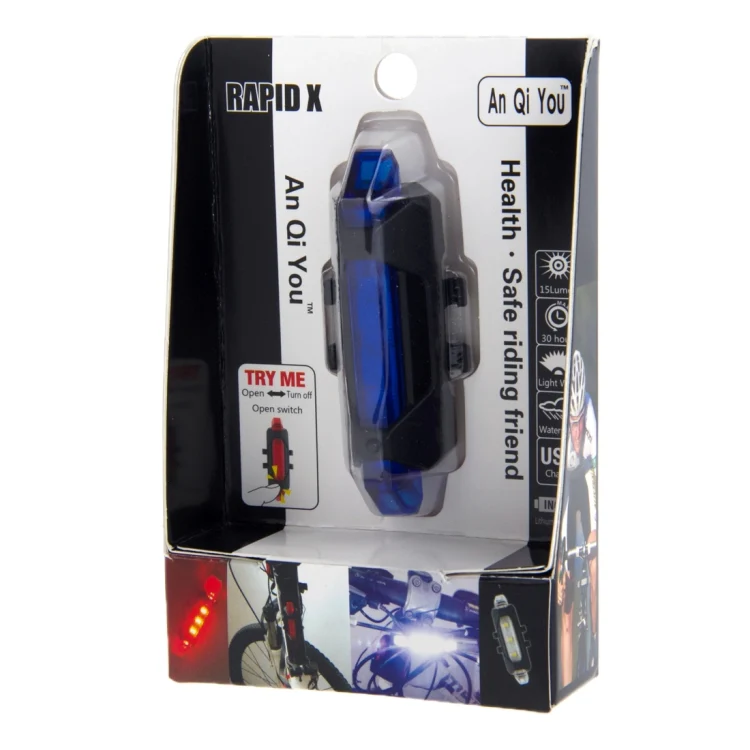 AQY-093 Detachable USB Rechargeable LED Bike Taillight(Blue) - Image 11