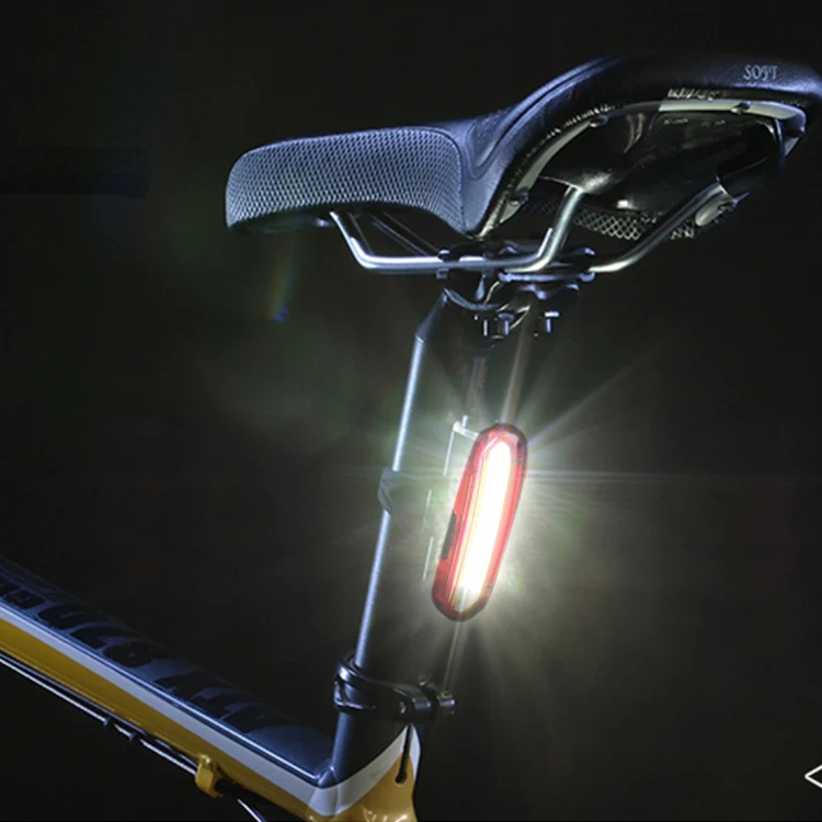 AQY-096 IPX4 Detachable USB Rechargeable Single Color LED Bike Taillight (White) - Image 8