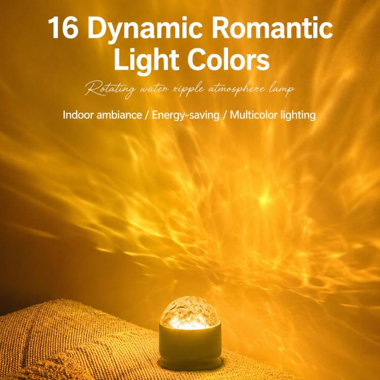 Atmosphere Night Light 16 Colors Rotating Projector Desk Lamp With Remote Control, Power: Rechargeable(Starry Sky) - Image 6