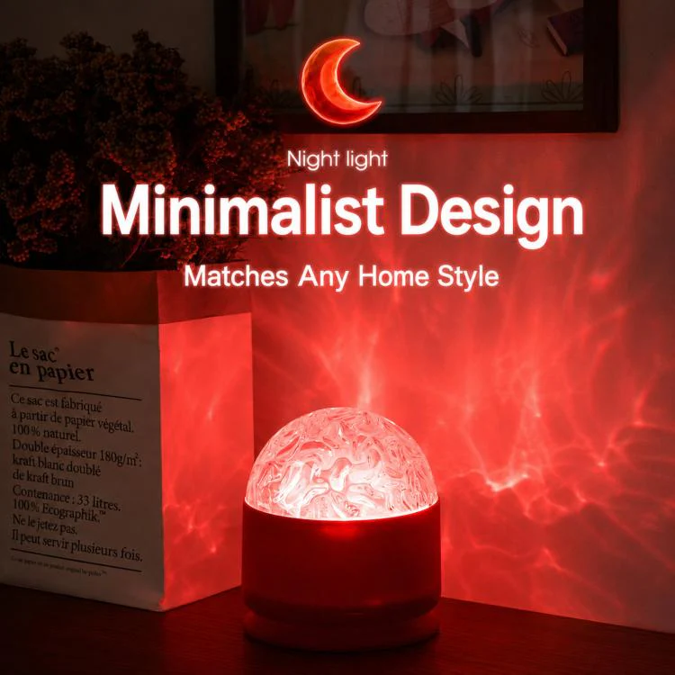 Atmosphere Night Light 16 Colors Rotating Projector Desk Lamp With Remote Control, Power: USB Plug-in(Ripples) - Image 7