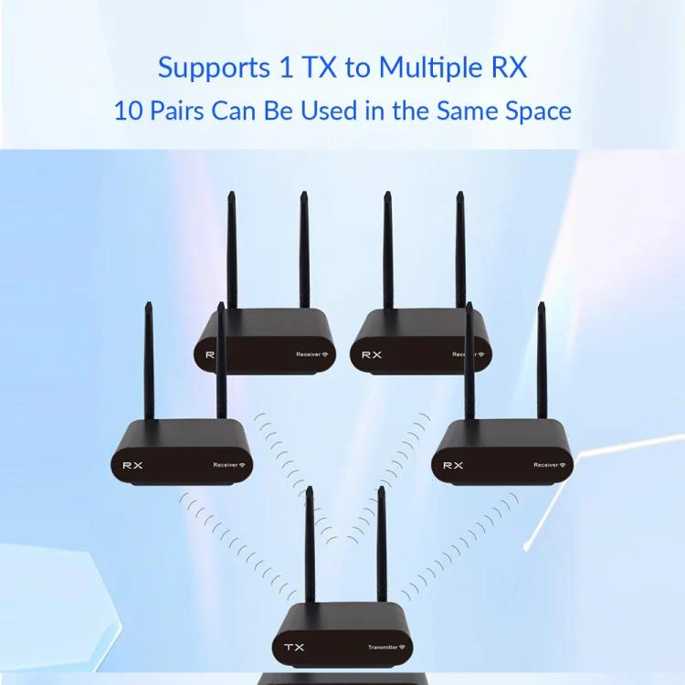 AU680 Audio Transmission Adapter Wireless Speaker Transmitter and Receiver Kit, EU Plug(Black) - Image 6