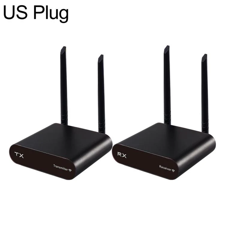 AU680 Audio Transmission Adapter Wireless Speaker Transmitter and Receiver Kit, US Plug(Black)
