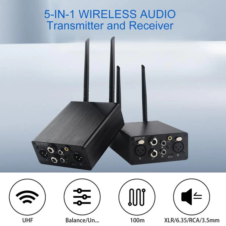 AU680A XLR Wireless Audio Transmitter and Receiver Set, Plug Type:AU Plug(Black) - Image 4