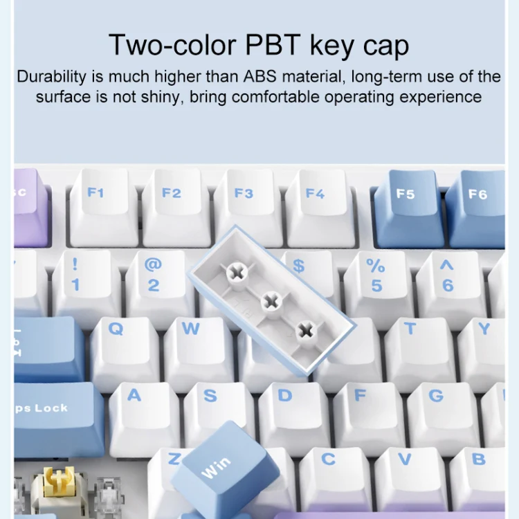 AULA F99 99 Keys Wired/2.4G/Bluetooth Three Model Customized RGB Mechanical Keyboard(Starfall Clouds) - Image 5