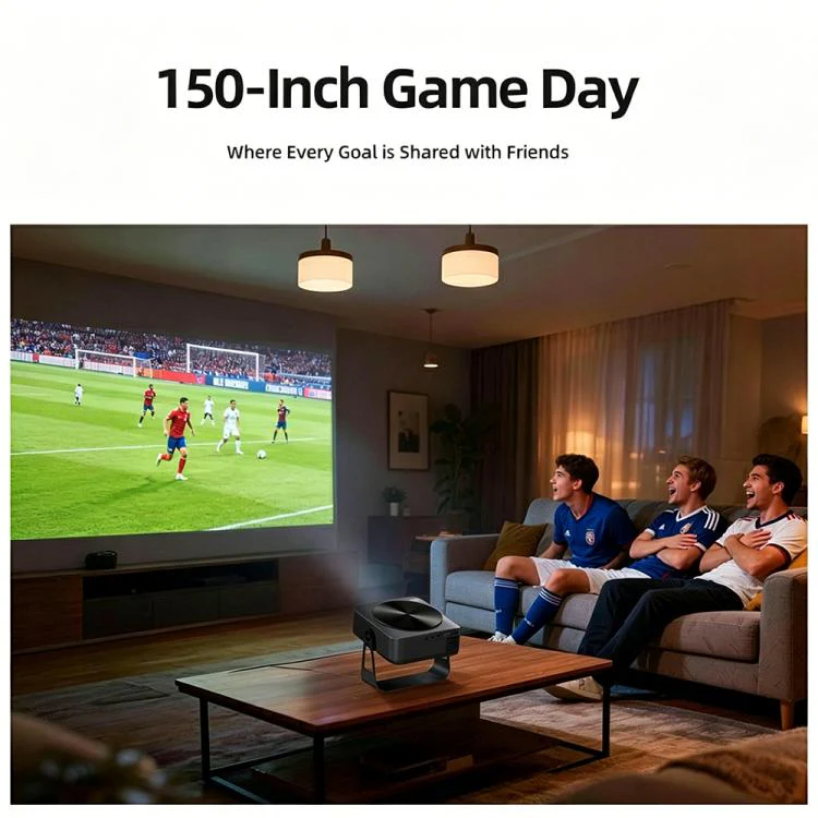 AUN A005 1080P 760ANSI LCD Display Smart Projector with Holder, Plug:UK Plug(Dark Grey) - Image 9