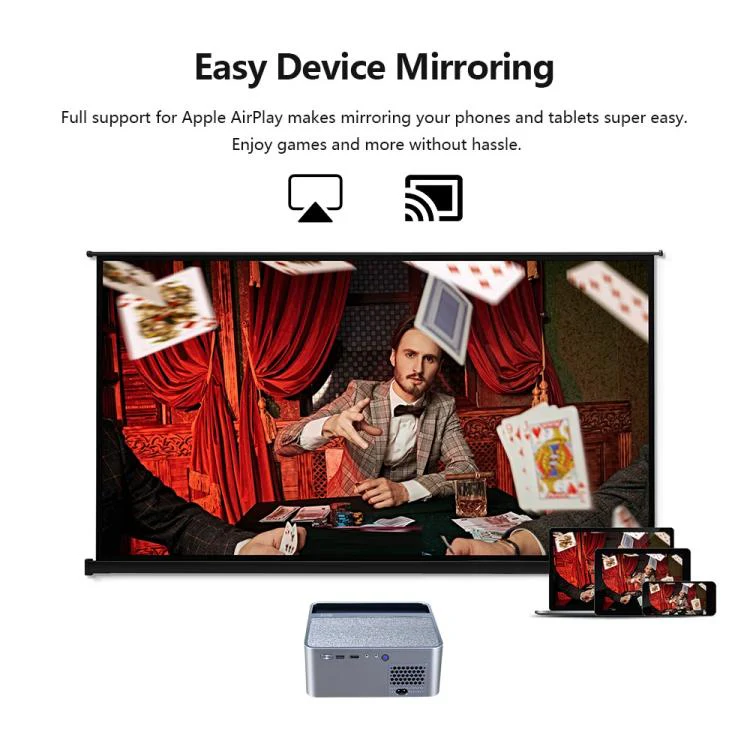 AUN A45 Pro 1080P Android ATV OS Smart Projector, Plug:UK Plug(Grey) - Image 12