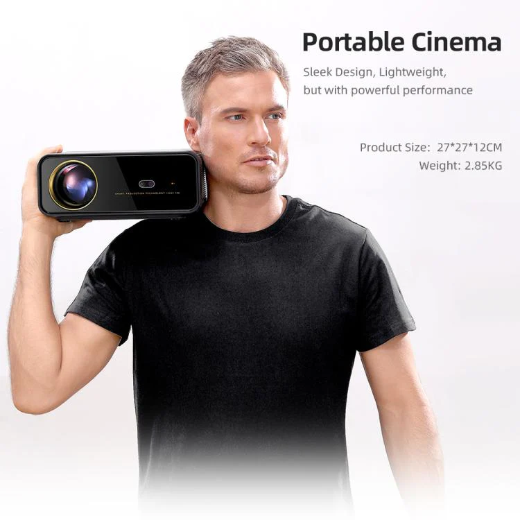AUN U001 Pro 1080P 2050ANSI For Google TV Android 14 OS Smart Projector, Plug:UK Plug(Black) - Image 12