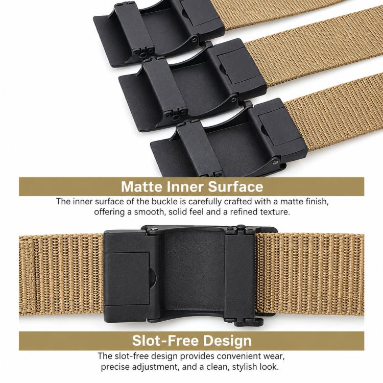 Automatic Buckle Belt Men Outdoor Nylon Belt, Length: 105cm(Black) - Image 6
