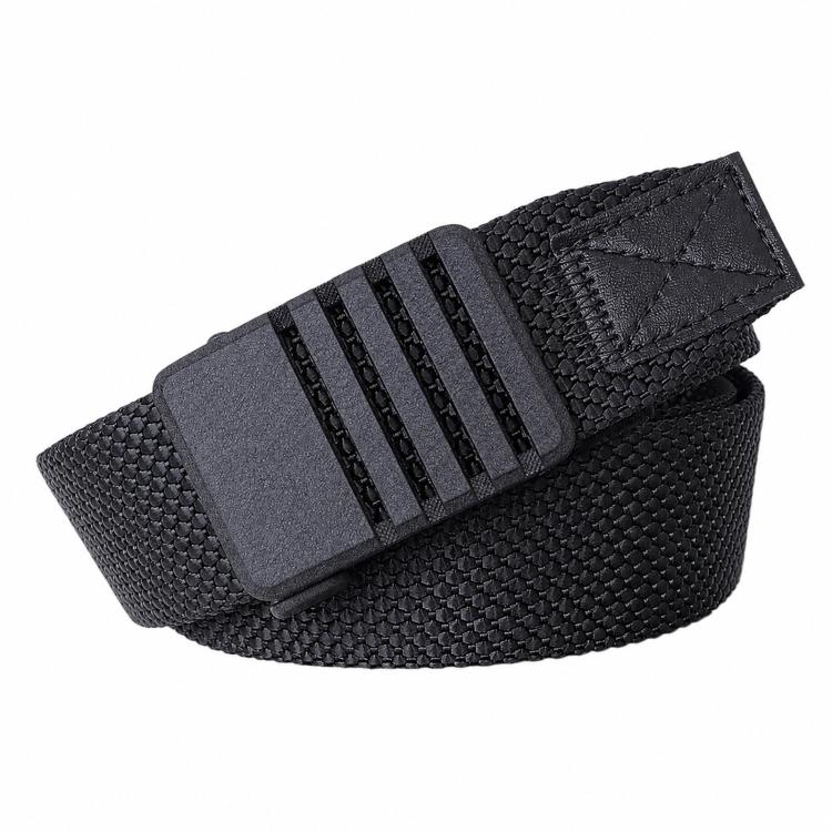 Automatic Buckle Nylon Belt Men Belt For Business Casual Denim Wear, Length: 105cm(Black)